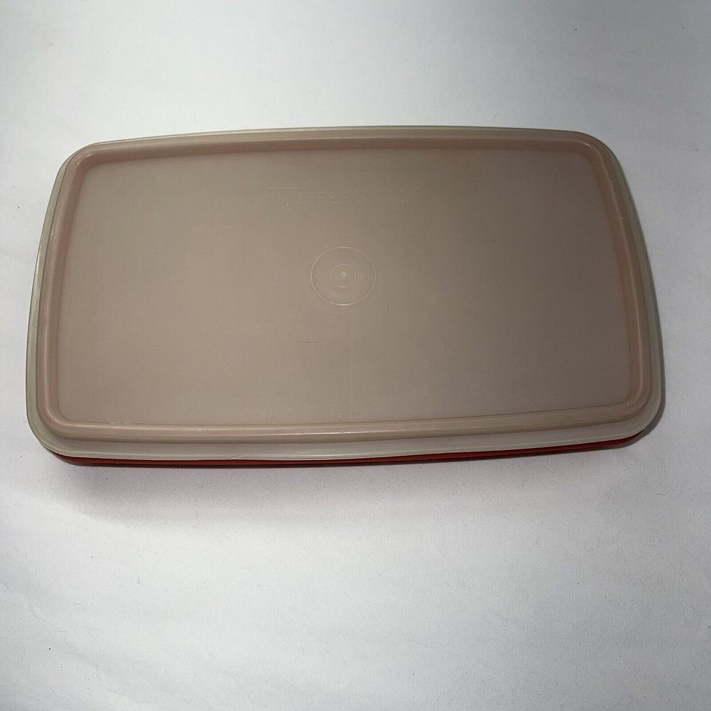Vintage 816-12 Red Tupperware Deli Meat and Cheese Keeper with 817-11 Lid, 1970s